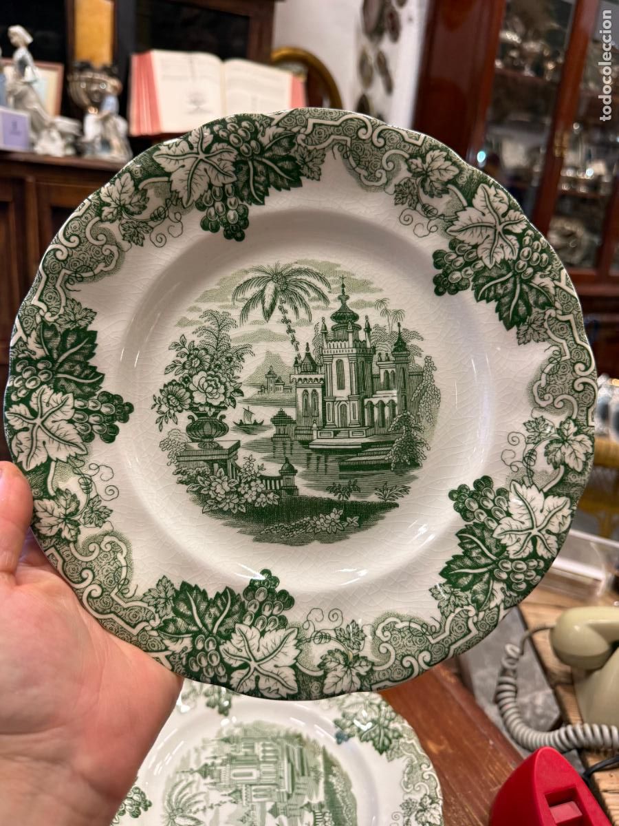 Antig&uuml;edades: PLATO LLANO CERAMICA LA CARTUJA PICKMAN - MEDIDA 25,5 CM - 4