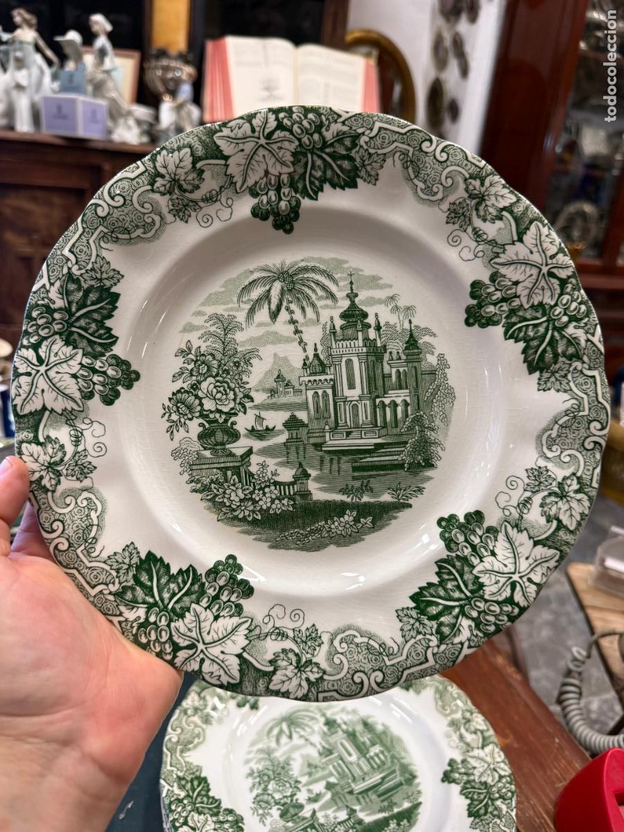Antig&uuml;edades: PLATO LLANO CERAMICA LA CARTUJA PICKMAN - MEDIDA 25,5 CM - 5