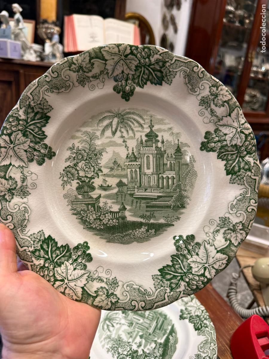 Antig&uuml;edades: PLATO LLANO CERAMICA LA CARTUJA PICKMAN - MEDIDA 25,5 CM - 6