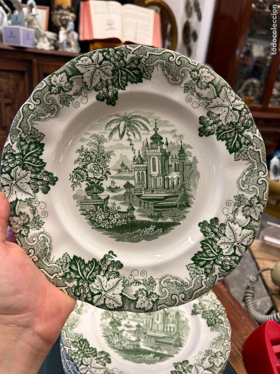 Antig&uuml;edades: PLATO LLANO CERAMICA LA CARTUJA PICKMAN - MEDIDA 25,5 CM - 8