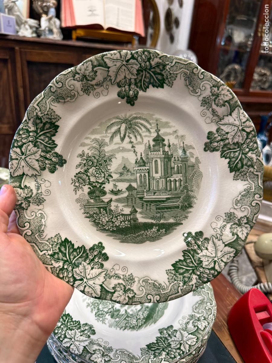 Antig&uuml;edades: PLATO LLANO CERAMICA LA CARTUJA PICKMAN - MEDIDA 25,5 CM - 9