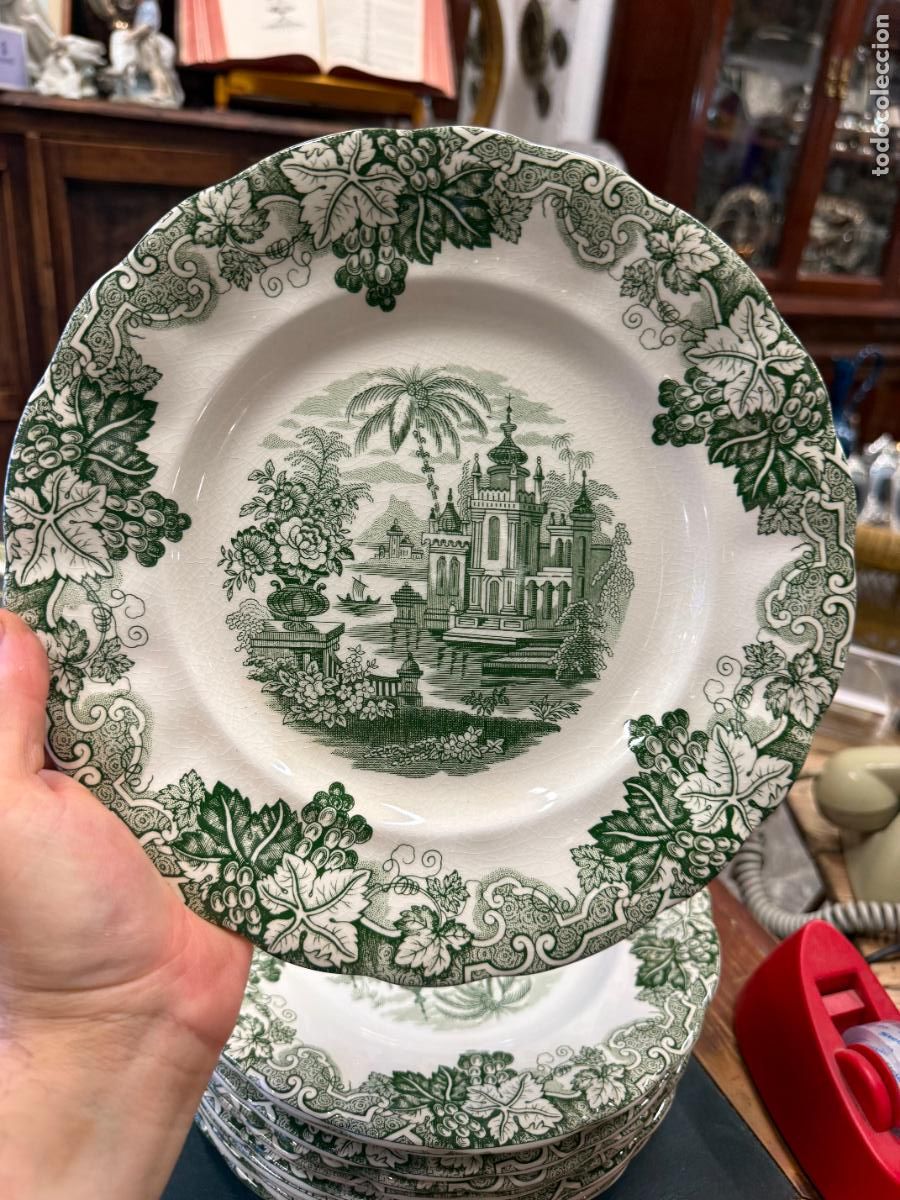 Antig&uuml;edades: PLATO LLANO CERAMICA LA CARTUJA PICKMAN - MEDIDA 25,5 CM - 11