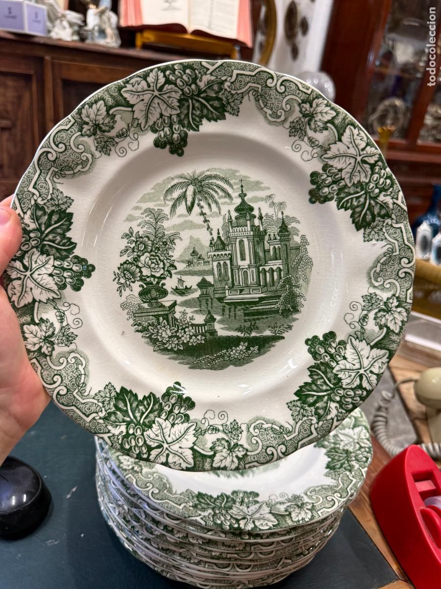 Antig&uuml;edades: PLATO LLANO CERAMICA LA CARTUJA PICKMAN - MEDIDA 25,5 CM - 12