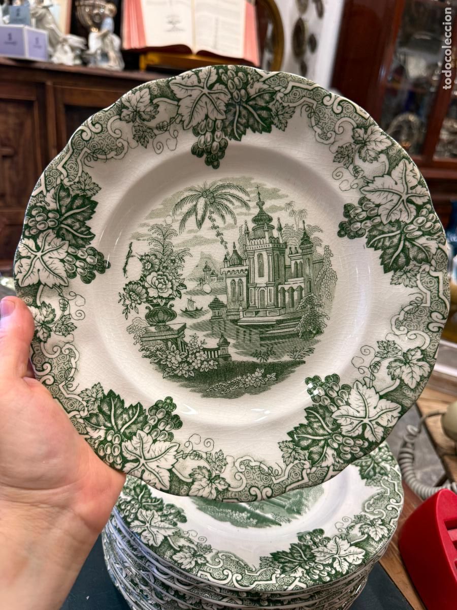 Antig&uuml;edades: PLATO LLANO CERAMICA LA CARTUJA PICKMAN - MEDIDA 25,5 CM - 13