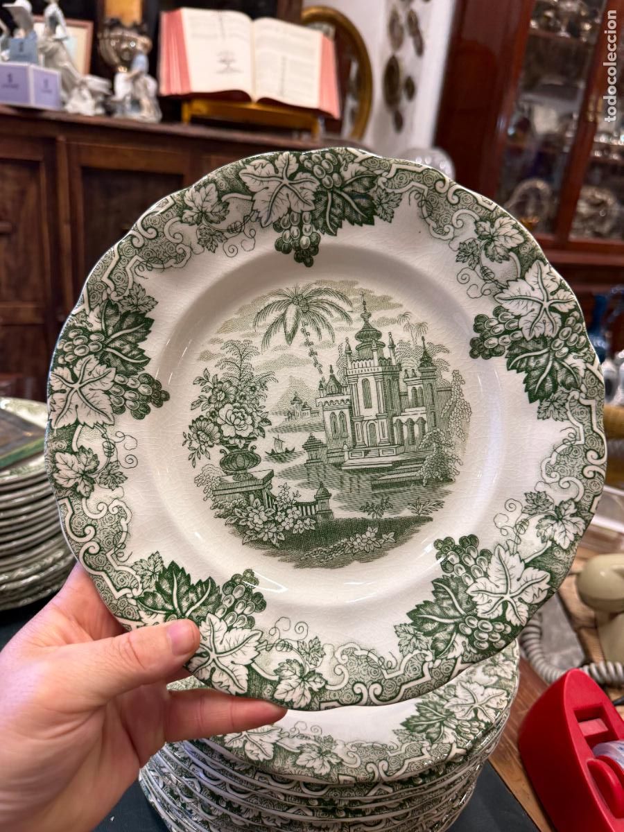 Antig&uuml;edades: PLATO LLANO CERAMICA LA CARTUJA PICKMAN - MEDIDA 25,5 CM - 14