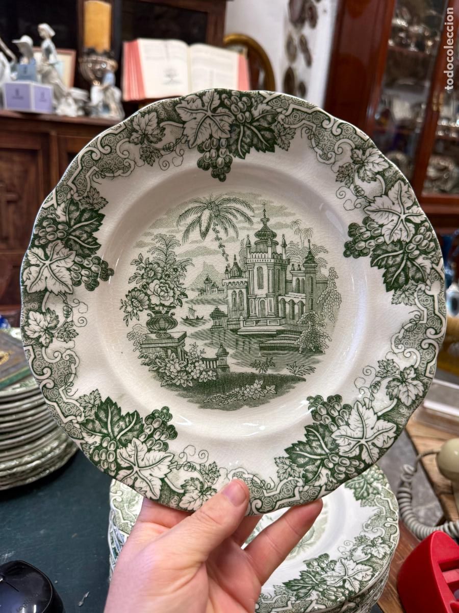 Antig&uuml;edades: PLATO LLANO CERAMICA LA CARTUJA PICKMAN - MEDIDA 25,5 CM - 15