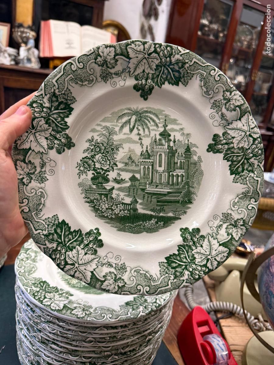 Antig&uuml;edades: PLATO LLANO CERAMICA LA CARTUJA PICKMAN - MEDIDA 25,5 CM - 21