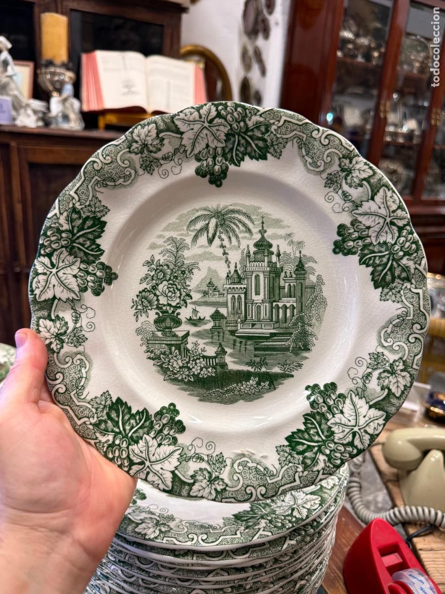 Antig&uuml;edades: PLATO LLANO CERAMICA LA CARTUJA PICKMAN - MEDIDA 25,5 CM - 22