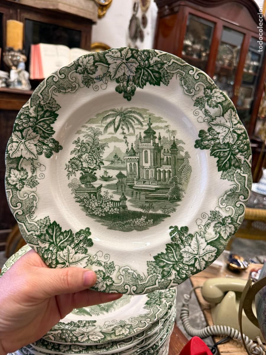 Antig&uuml;edades: PLATO LLANO CERAMICA LA CARTUJA PICKMAN - MEDIDA 25,5 CM - 25