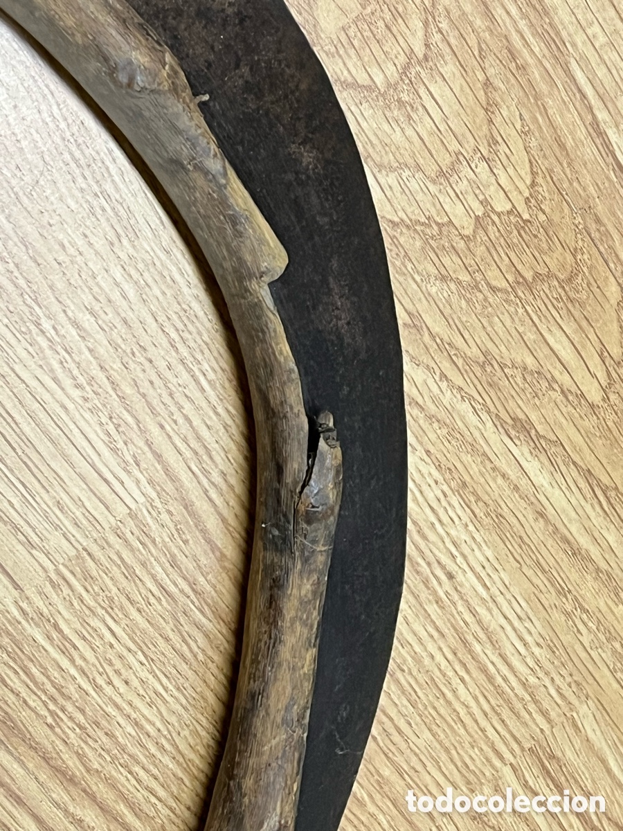 Antig&uuml;edades: Azada antigua de hierro con protector de madera - Foto 14