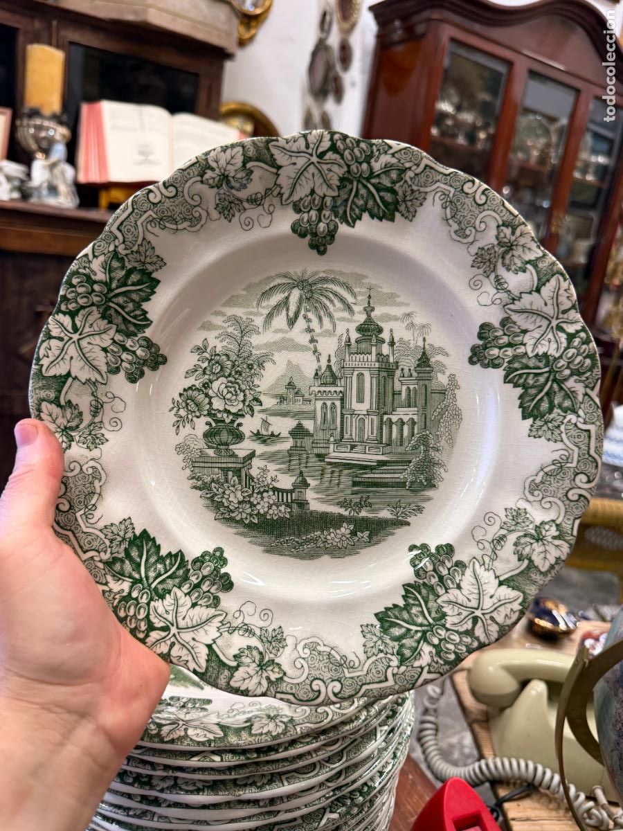 Antig&uuml;edades: PLATO LLANO CERAMICA LA CARTUJA PICKMAN - MEDIDA 25,5 CM - 27