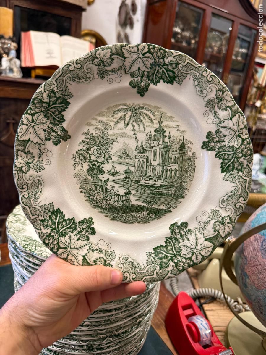 Antig&uuml;edades: PLATO LLANO CERAMICA LA CARTUJA PICKMAN - MEDIDA 25,5 CM - 28