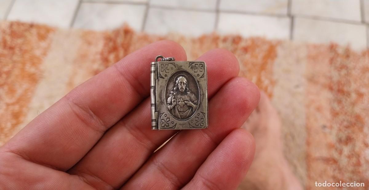 Antig&uuml;edades: PORTA LIBRO DE PLATA EVANGELIO PRECIOSO TALLADO ANTIGUO