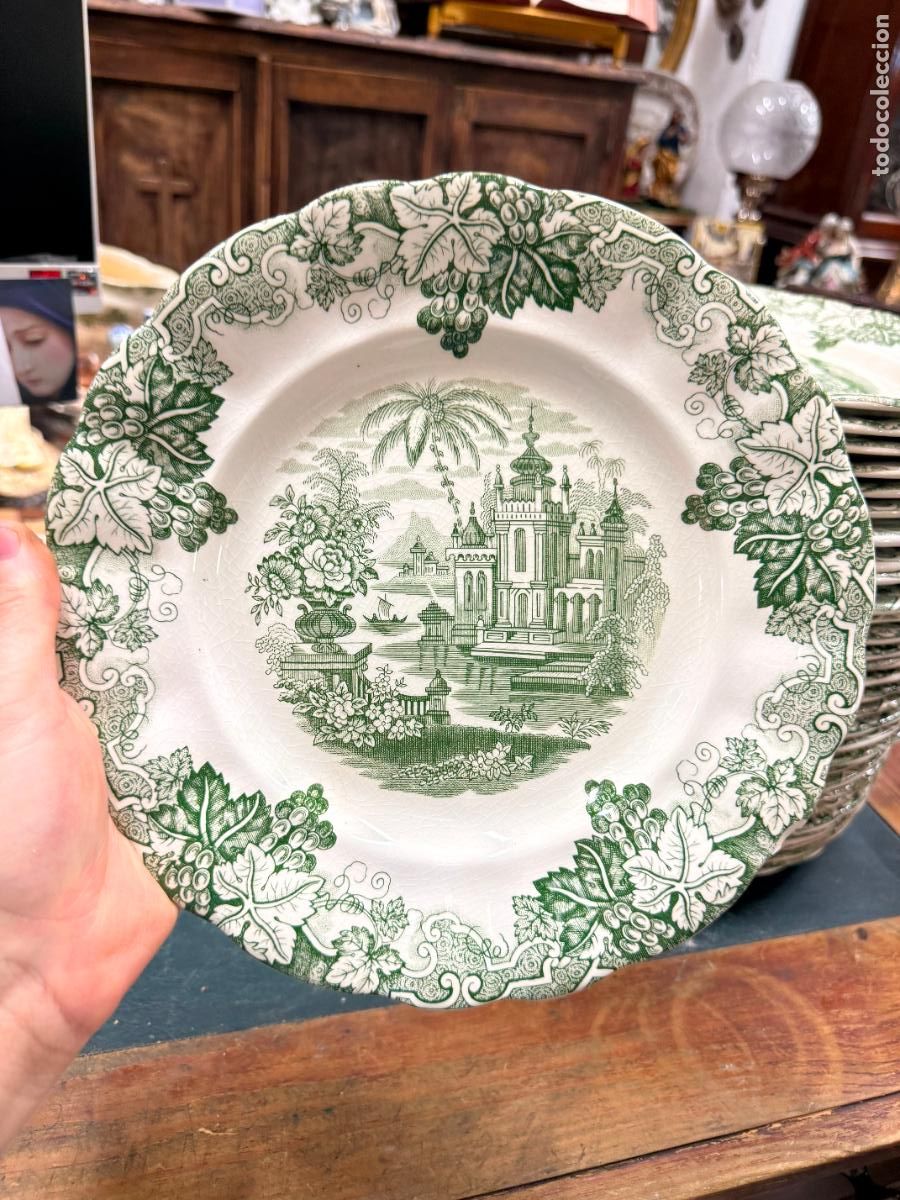 Antig&uuml;edades: PLATO LLANO CERAMICA LA CARTUJA PICKMAN - MEDIDA 25,5 CM - 30