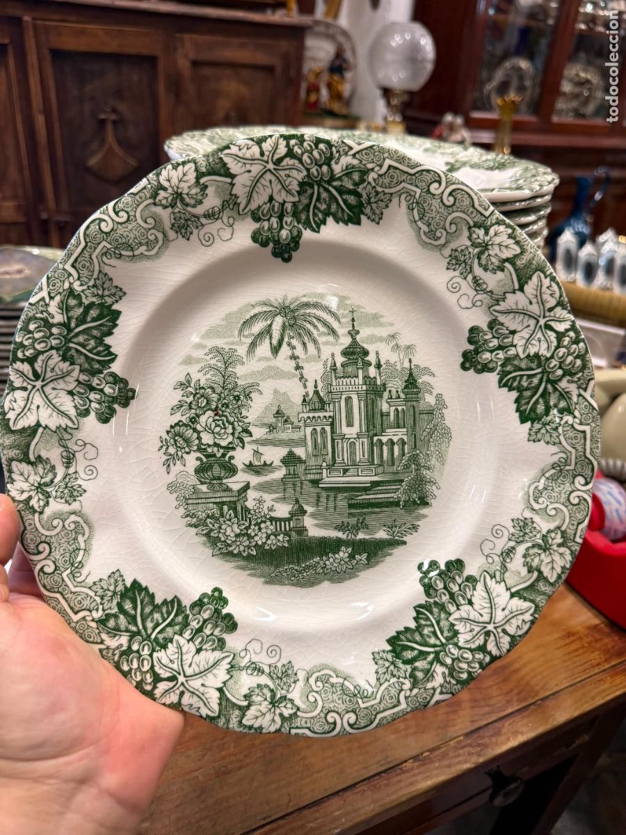 Antig&uuml;edades: PLATO LLANO CERAMICA LA CARTUJA PICKMAN - MEDIDA 25,5 CM - 33