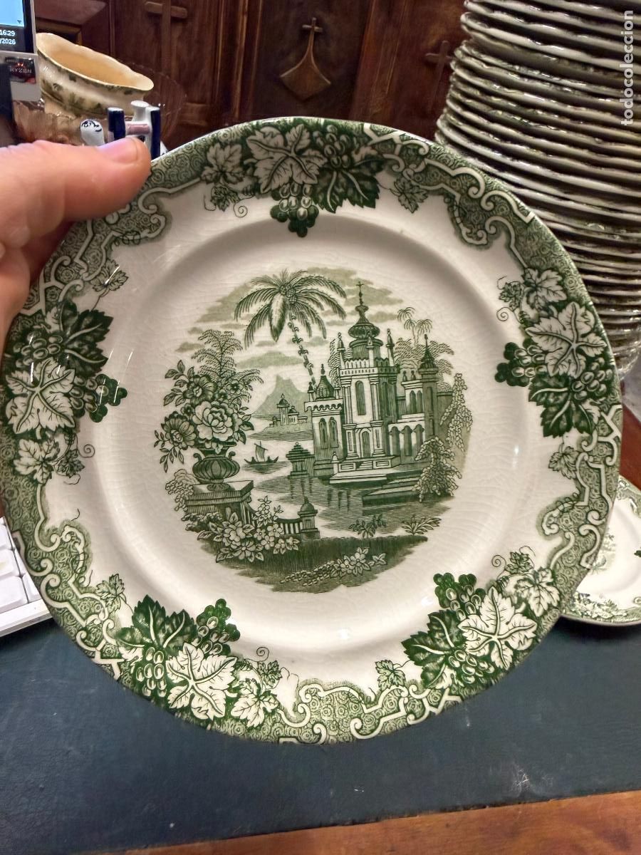 Antig&uuml;edades: PLATO LLANO CERAMICA LA CARTUJA PICKMAN - MEDIDA 18 CM - 2