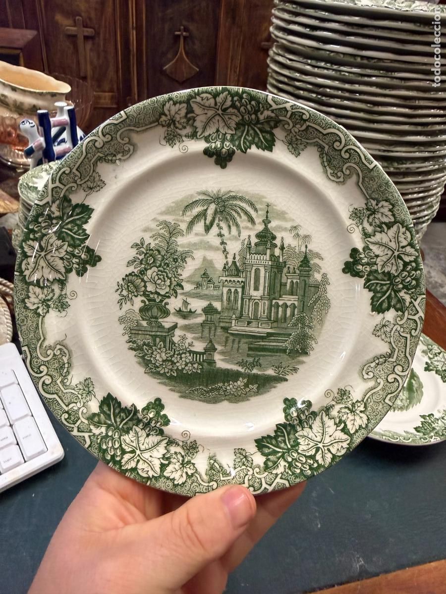 Antig&uuml;edades: PLATO LLANO CERAMICA LA CARTUJA PICKMAN - MEDIDA 18 CM - 3