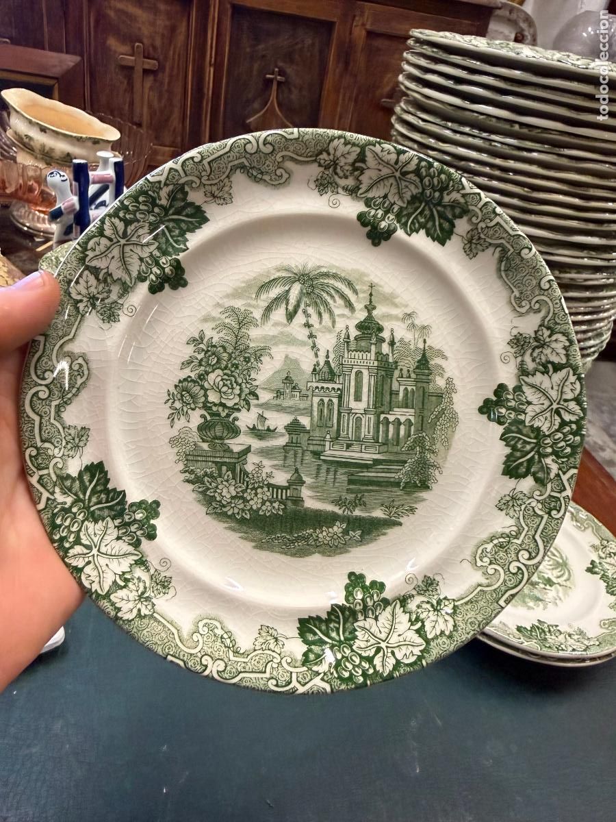 Antig&uuml;edades: PLATO LLANO CERAMICA LA CARTUJA PICKMAN - MEDIDA 18 CM - 4