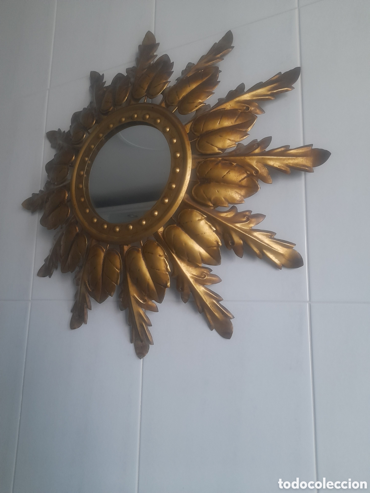 Antig&uuml;edades: ESPEJO CON FORMA DE SOL METALICO - Foto 2