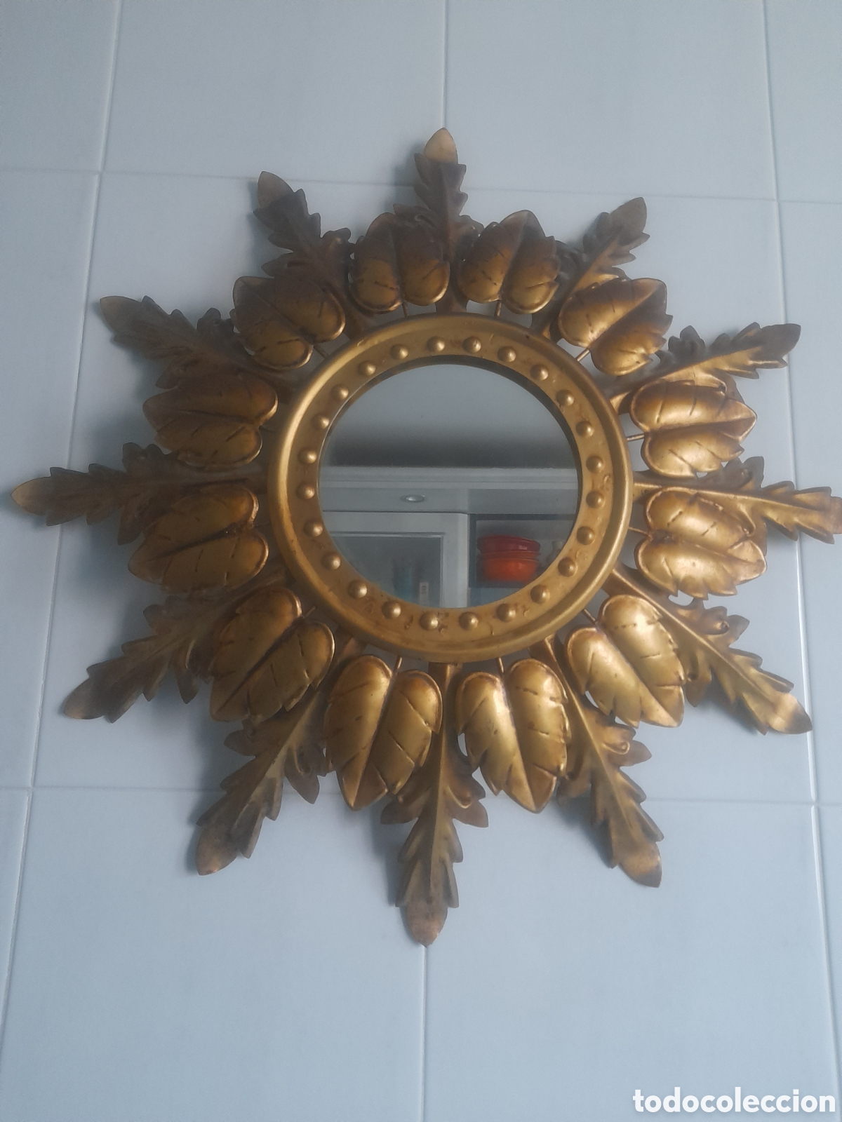 Antig&uuml;edades: ESPEJO CON FORMA DE SOL METALICO - Foto 3
