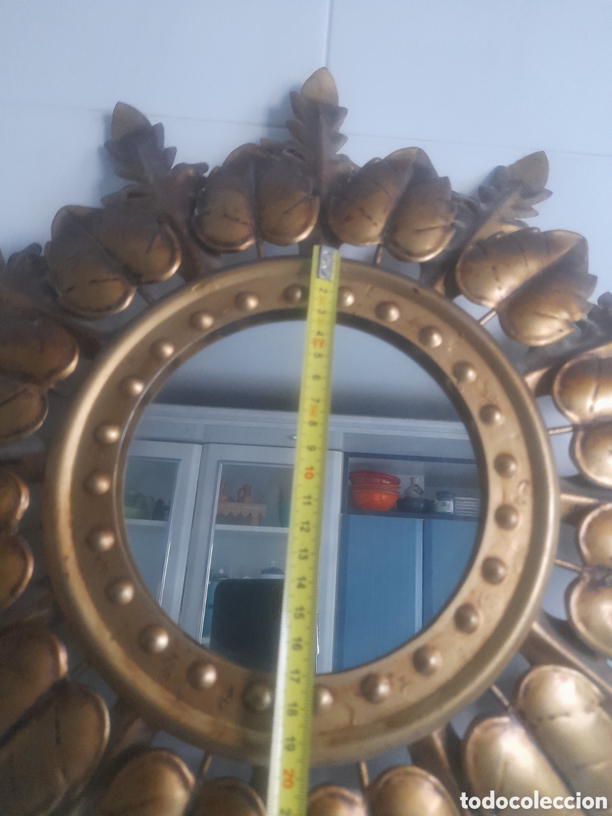 Antig&uuml;edades: ESPEJO CON FORMA DE SOL METALICO - Foto 6