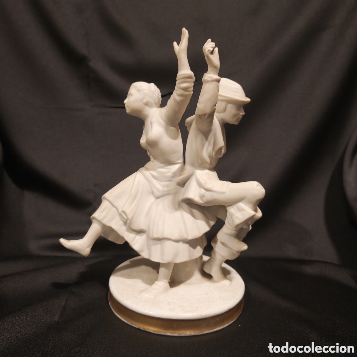 Antig&uuml;edades: Elegante Pareja de Bailarines de Flamenco en Porcelana Blanca - Estilo Art D&eacute;co (Dise&ntilde;o Carl Werner