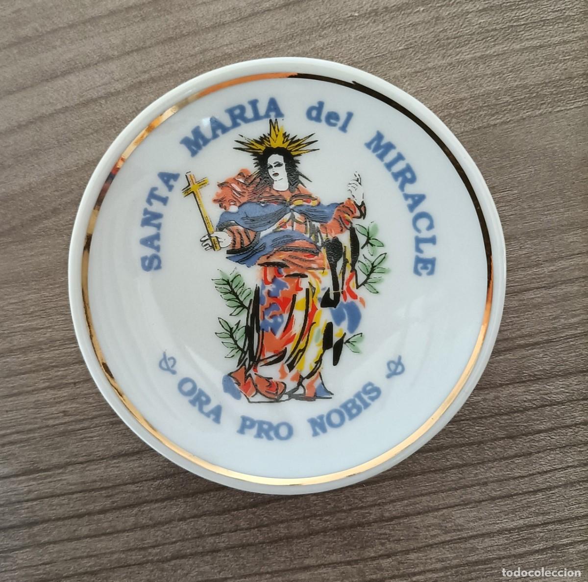Antig&uuml;edades: Antiguo peque&ntilde;o plato porcelana Santa Maria del Miracle
