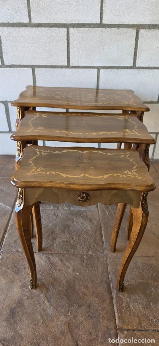 Antig&uuml;edades: Trio de mesas auxiliares - Foto 3