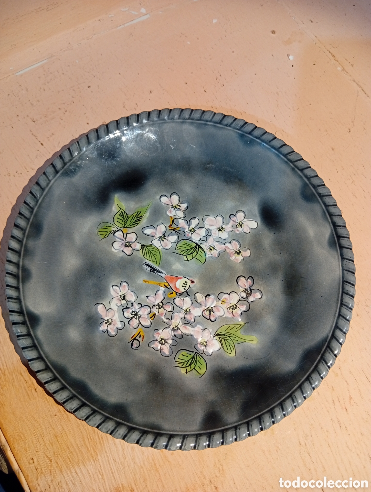 Antiquit&eacute;s: Plato ceramica francesa vallauris 23'5 cm