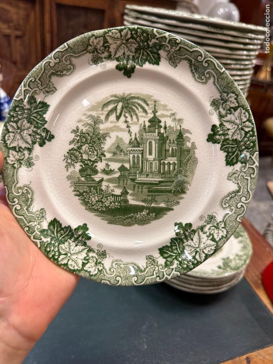 Antiques: PLATO LLANO CERAMICA LA CARTUJA PICKMAN - MEDIDA 18 CM - 7