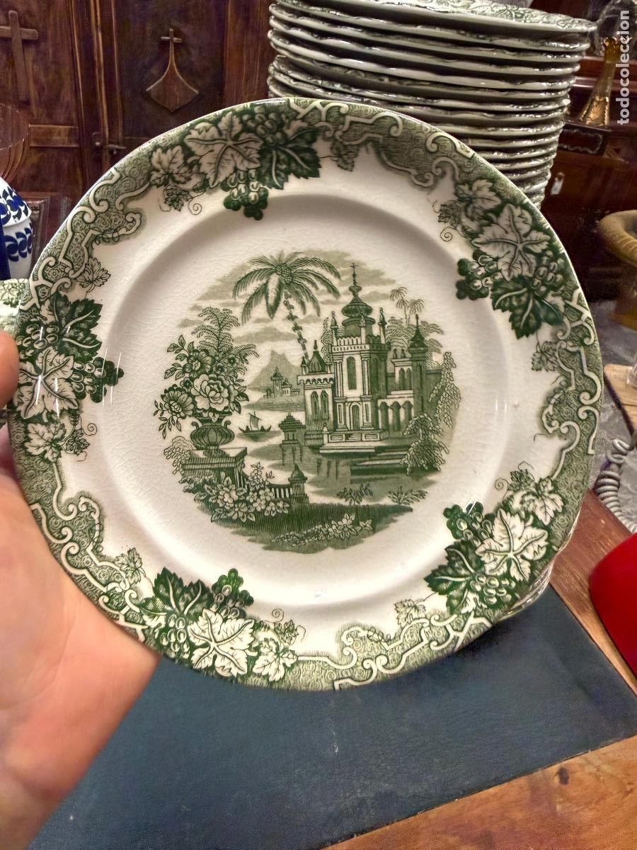 Antiquit&auml;ten: PLATO LLANO CERAMICA LA CARTUJA PICKMAN - MEDIDA 18 CM - 11