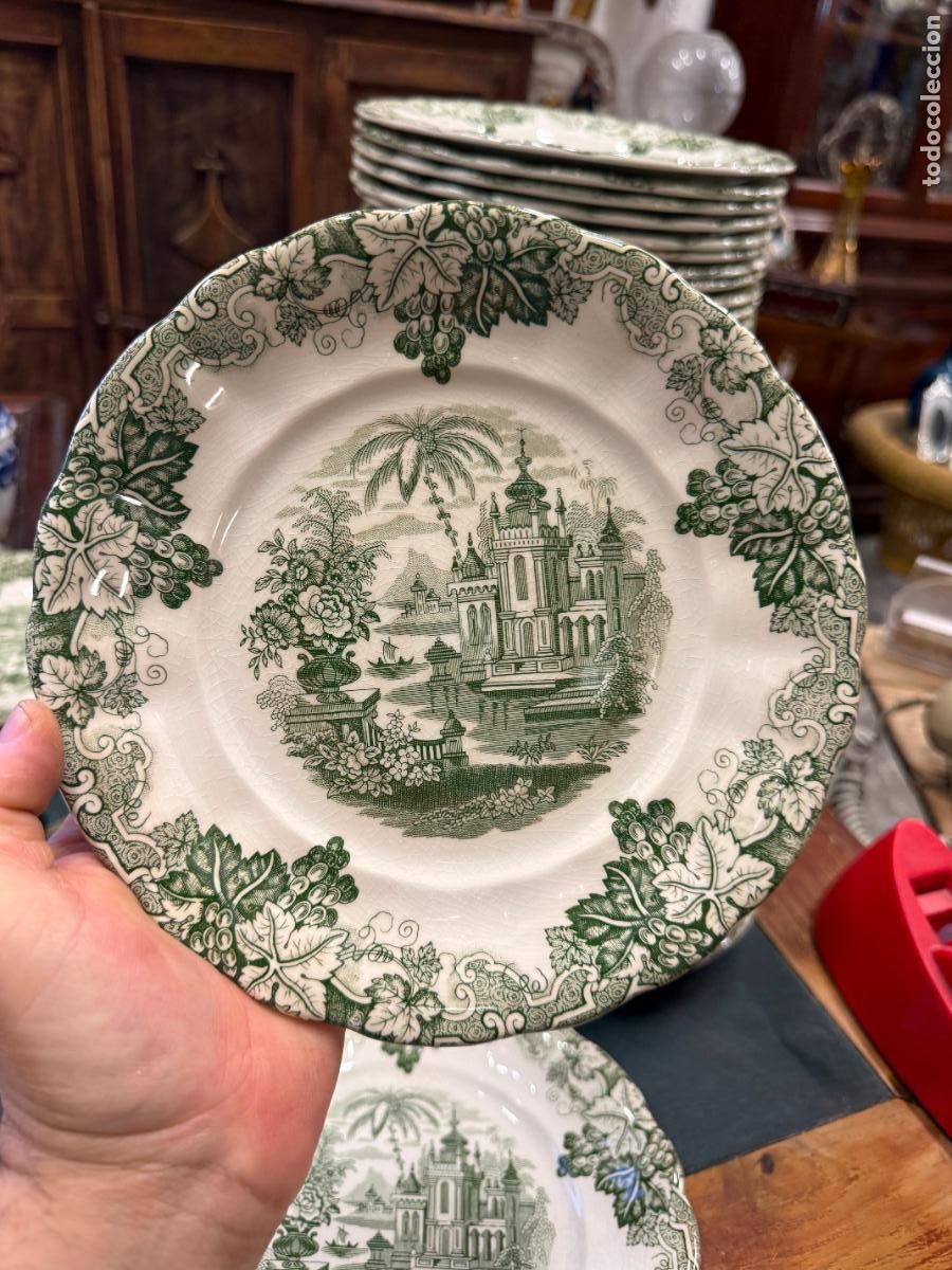 Antiquit&auml;ten: PLATO LLANO CERAMICA LA CARTUJA PICKMAN - MEDIDA 20,5 CM - 3