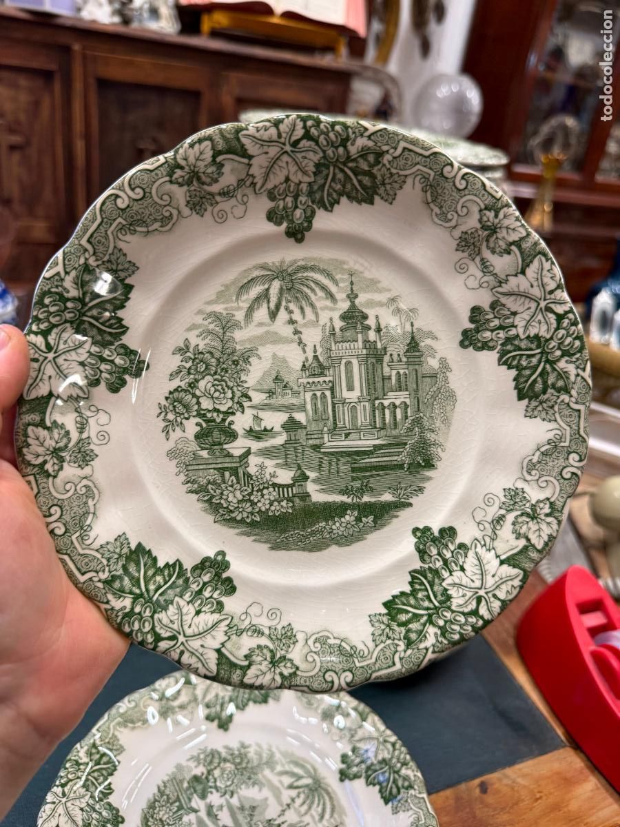 Antiguidades: PLATO LLANO CERAMICA LA CARTUJA PICKMAN - MEDIDA 20,5 CM - 4