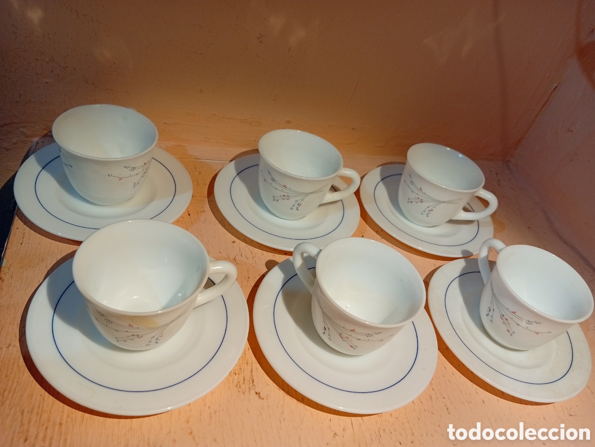 Antiques: Juego caf&eacute; 6 tazas harmonia spain