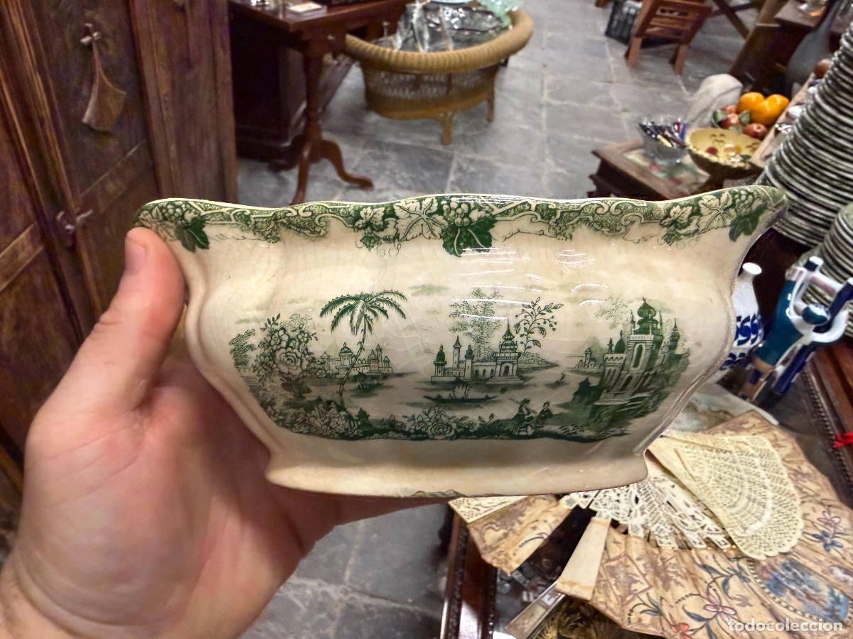 Oggetti Antichi: ANTIGUA SALSERA CERAMICA LA CARTUJA PICKMAN -
