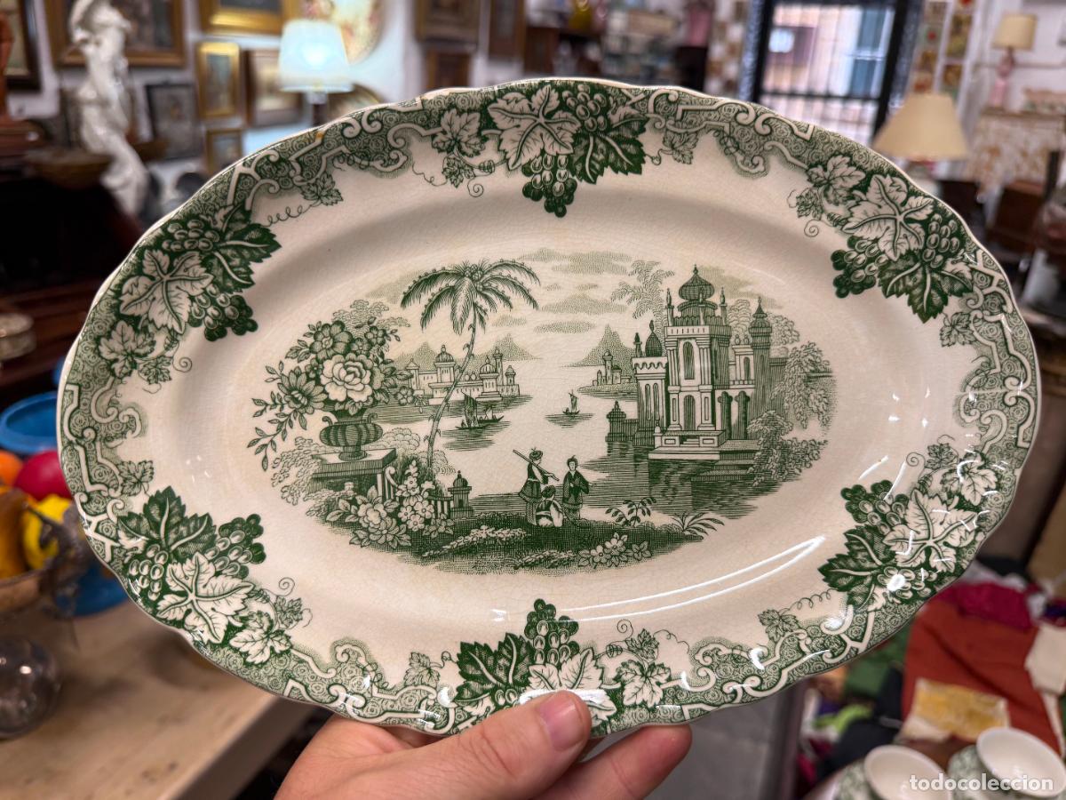 Antiques: BANDEJA CERAMICA LA CARTUJA PICKMAN - MEDIDA 28X19 CM