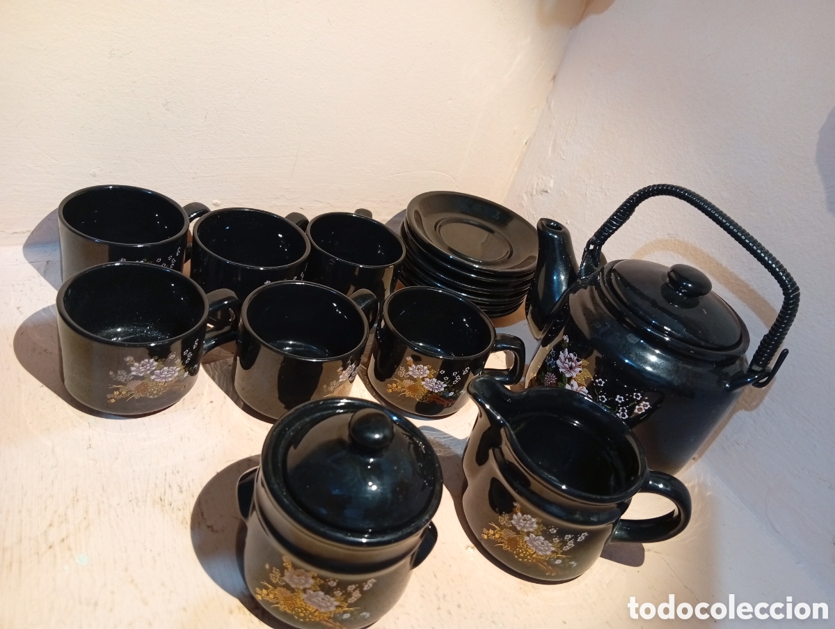 Antiquit&auml;ten: Juego caf&eacute; o t&eacute; 6 tazas cer&aacute;mica