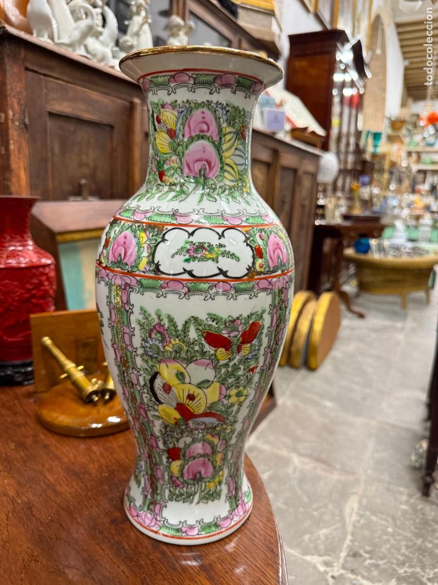 Antig&uuml;edades: PRECIOSO JARRON CERAMICA MACAU - MEDIDA 36 CM