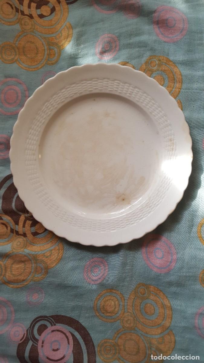 Antiques: Plato de loza fina/porcelana inglesa, Copeland Spode, modelo Chelsea Wicker