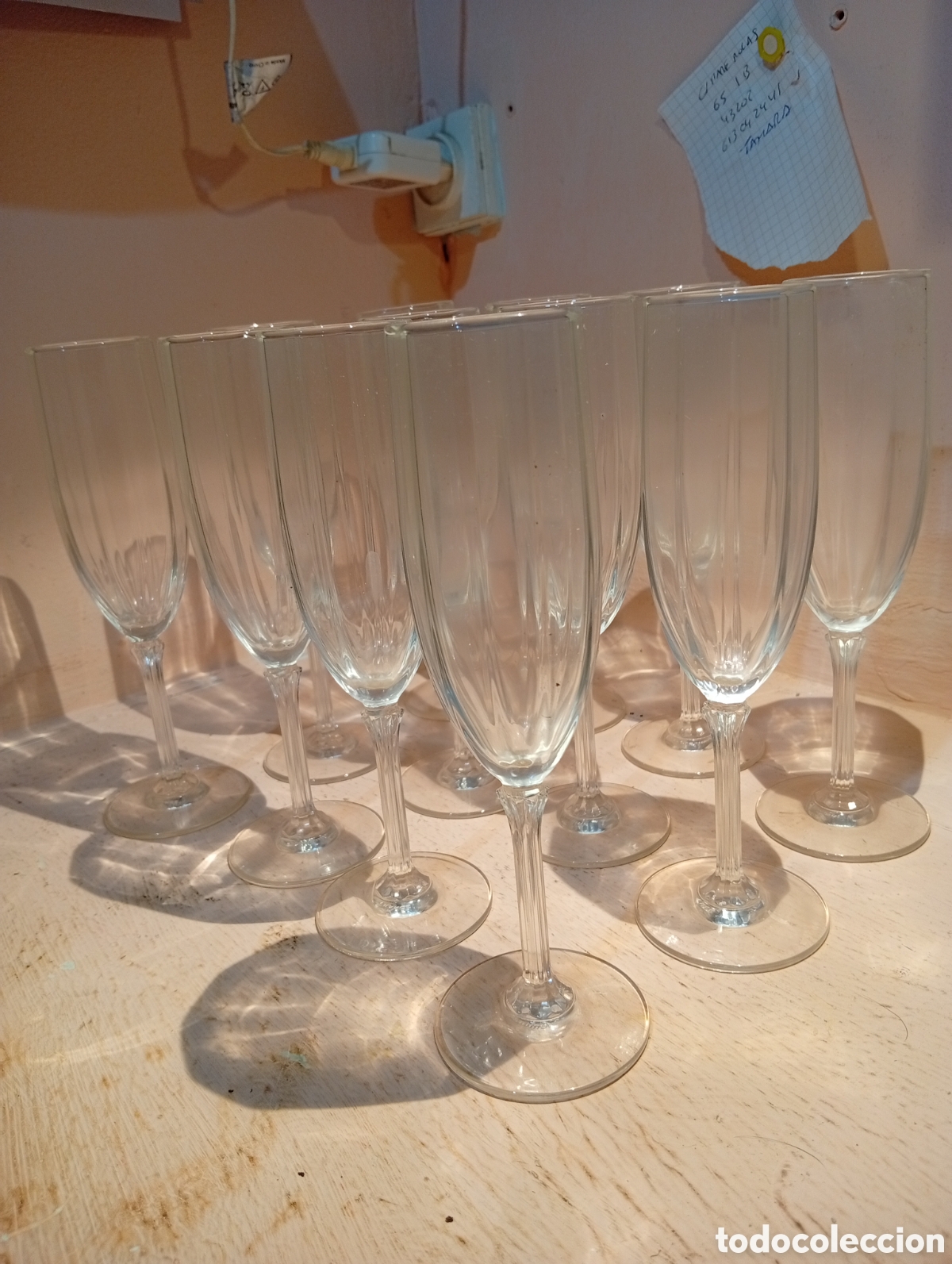 Antig&uuml;edades: Lote doce copas cava luminarc - Foto 2