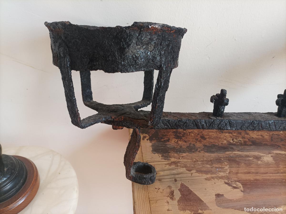 Antig&uuml;edades: Morillos de chimenea de forja - Foto 3