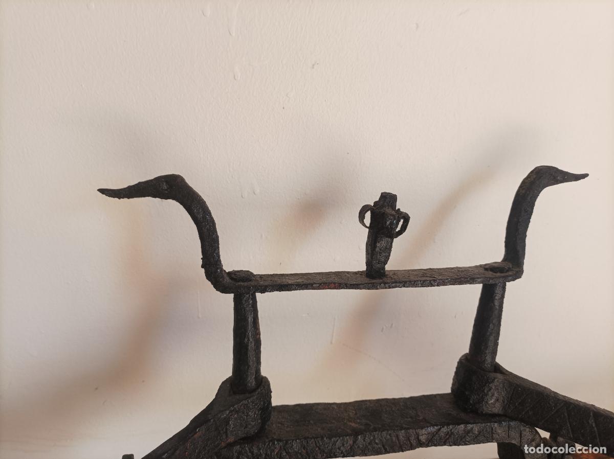 Antig&uuml;edades: Morillos de chimenea de forja - Foto 6
