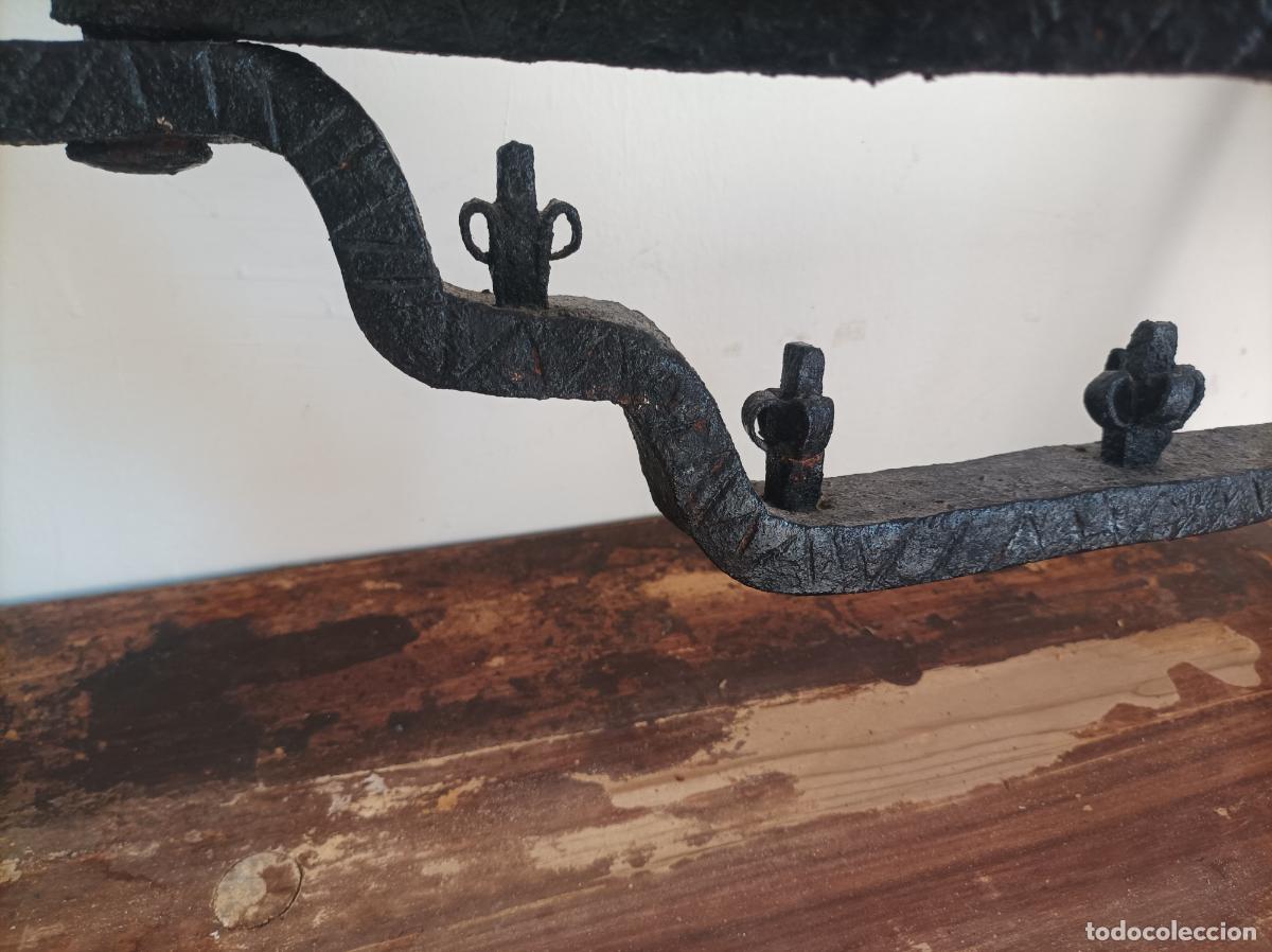 Antig&uuml;edades: Morillos de chimenea de forja - Foto 7