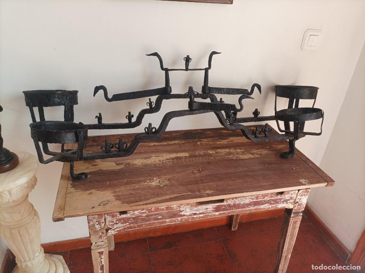 Antig&uuml;edades: Morillos de chimenea de forja - Foto 16