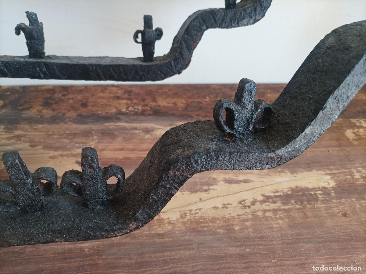 Antig&uuml;edades: Morillos de chimenea de forja - Foto 19
