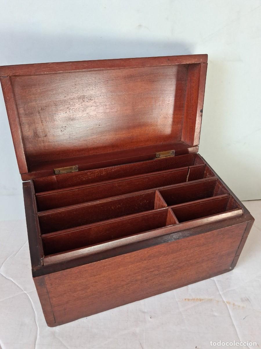 Antig&uuml;edades: Antigua caja portadocumentos inglesa De caoba - Foto 2