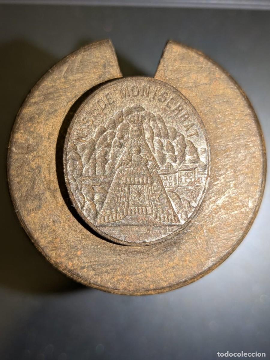 Antiquit&eacute;s: BARCELONA. NUESTRA SE&Ntilde;ORA DE MONTSERRAT. CU&Ntilde;O EN ACERO PARA MEDALLAS DEL SIGLO XIX