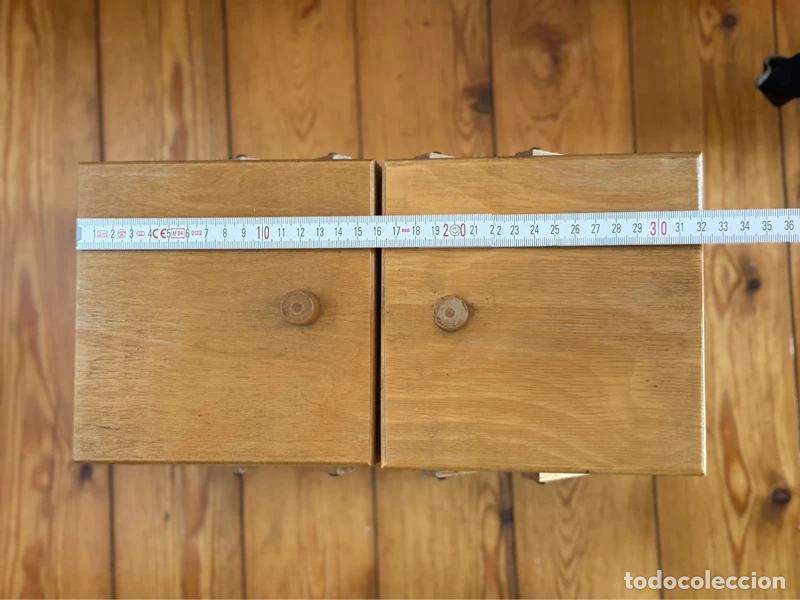 Antig&uuml;edades: Costurero de madera con compartimentos expandibles - Foto 9