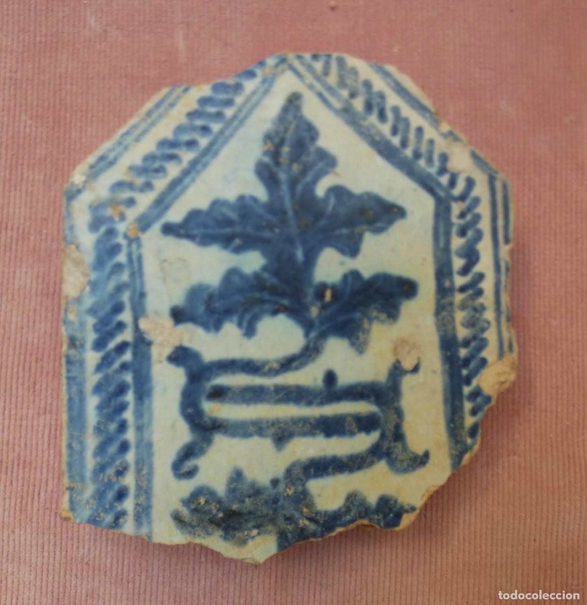 Antiques: Azulejo, Azulejos Fragmento, Espa&ntilde;ol, Manieses, Alfadon, Valencia Sig. 15/16