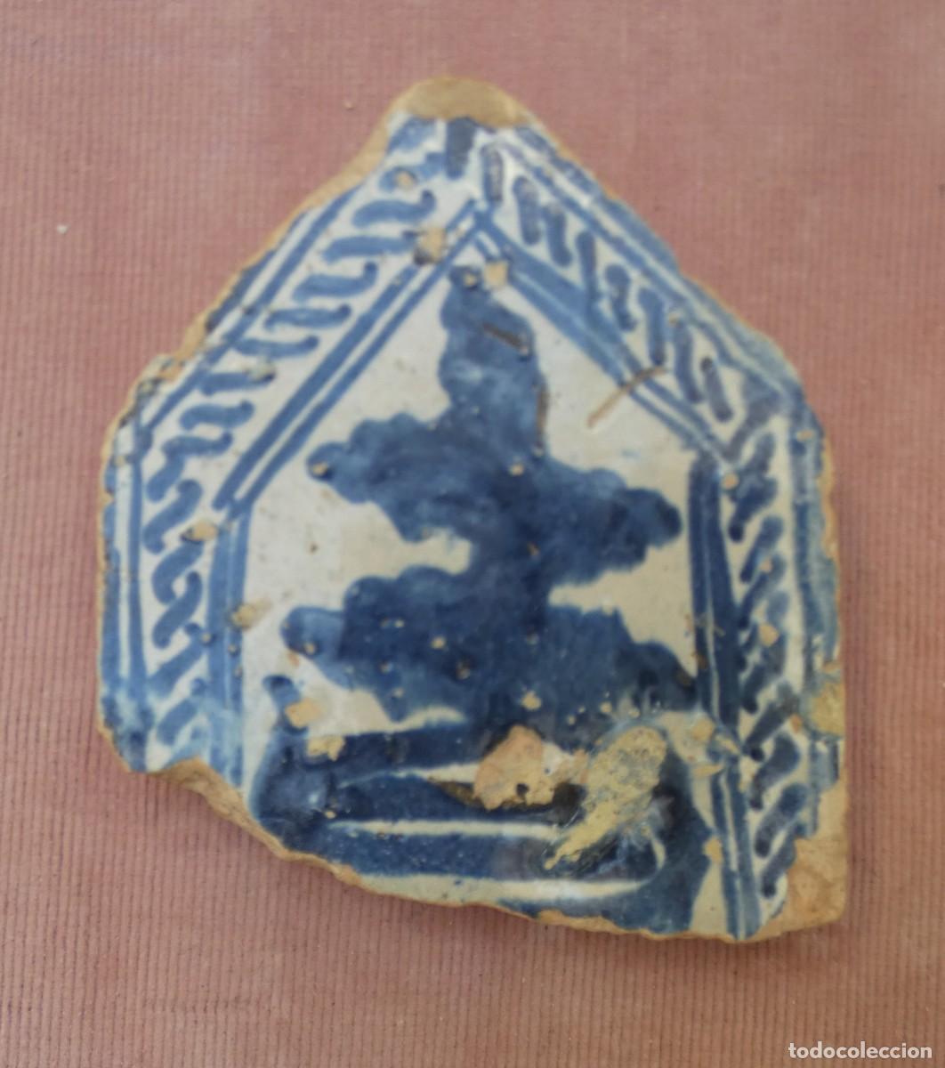 Antiques: Azulejos Fragmento, Espa&ntilde;ol, Manieses, Alfadon, Valencia Sig. 15/16